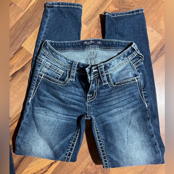 Girls miss me dark wash size 12 Jean - Picture 2 of 5